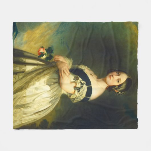 Young Queen Victoria Portrait Fleece Deken (Voorkant (Horizontaal))