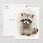 Young Raccoon Baby Wild Animals Briefkaart (Voorkant / Achterkant)