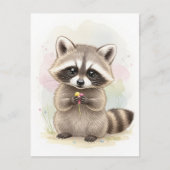 Young Raccoon Baby Wild Animals Briefkaart (Voorkant)