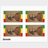 Young Ras, Young Haile Selassie I, Jah Rastafari Rechthoekige Sticker (Vel)