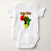 Young Ras, Young Haile Selassie I, Jah Rastafari Romper (Achterkant)