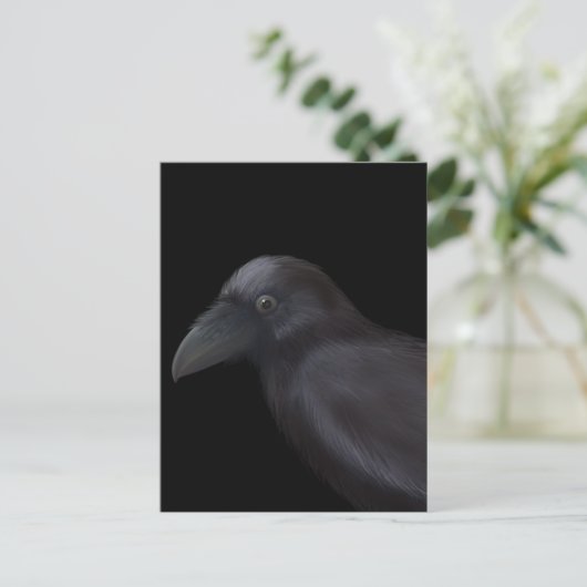 Young Raven Briefkaart (Staand voorkant)