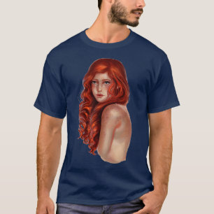 Young redhair meisje t-shirt