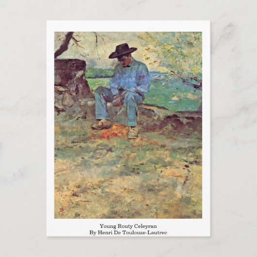 Young Routy Celeyran van Henri de Toulouse-Lautrec Briefkaart (Voorkant)