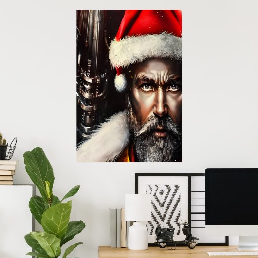 Young Santa Claus | AI Art Poster (Thuiskantoor)