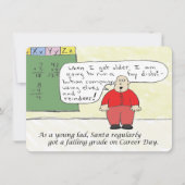 Young Santa Flat Holiday Kaart (Voorkant)