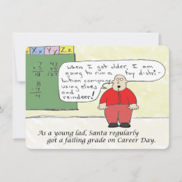 Young Santa Flat Holiday Kaart