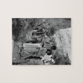 Young Sathya Sai Baba over Puzzle Legpuzzel (Horizontaal)