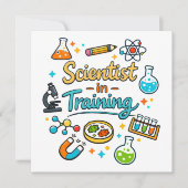 Young Scientist in Training Invitation Kaart (Voorkant)