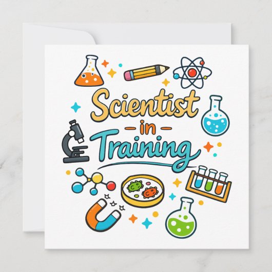 Young Scientist in Training Invitation Kaart (Voorkant)