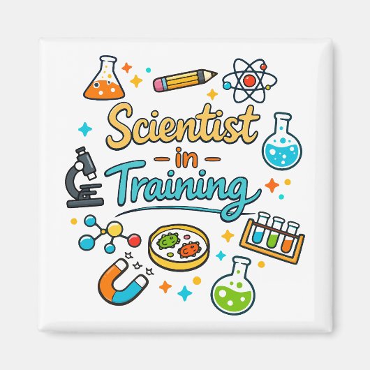 Young Scientist in Training Invitation Magneet (Voorkant)