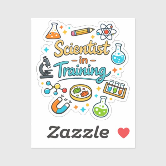 Young Scientist in Training Invitation Sticker (Vel)