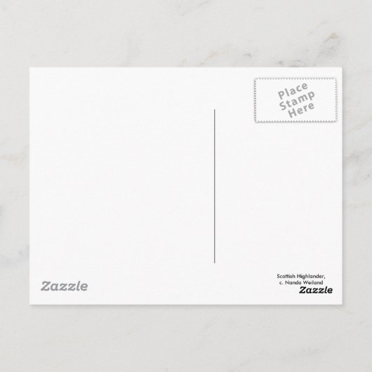 Young Scottish Highlander Briefkaart (Achterkant)