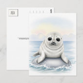 Young Seal Baby Wild Animals Briefkaart (Voorkant / Achterkant)