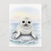 Young Seal Baby Wild Animals Briefkaart (Voorkant)