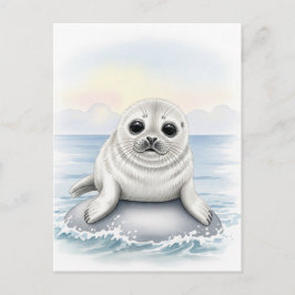 Young Seal Baby Wild Animals Briefkaart