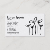 Young Shoots - Black on White (Gold) Visitekaartje (Achterkant)