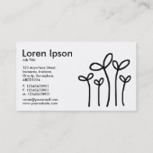 Young Shoots - Black on White Visitekaartje (Achterkant)