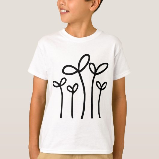 Young Shoots - Black T-shirt (Voorkant)