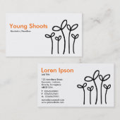 Young Shoots - Sinaasappel met Zwart op Wit Visitekaartje (Voorkant / Achterkant)