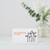 Young Shoots - Sinaasappel met Zwart op Wit Visitekaartje (Staand voorkant)