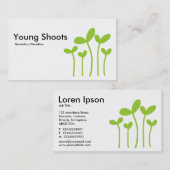 Young Shoots v2 - Black, White en Martian Green Visitekaartje (Voorkant / Achterkant)