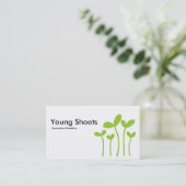 Young Shoots v2 - Black, White en Martian Green Visitekaartje (Staand voorkant)