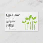 Young Shoots v2 - Black, White en Martian Green Visitekaartje (Achterkant)