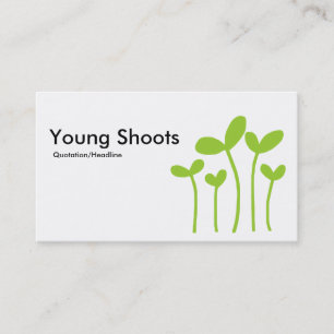 Young Shoots v2 - Black, White en Martian Green Visitekaartje