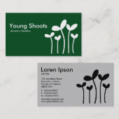Young Shoots v2 - Wit op GRN 02481c (alt kanten) Visitekaartje (Voorkant / Achterkant)