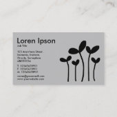 Young Shoots v2 - Wit op GRN 02481c (alt kanten) Visitekaartje (Achterkant)