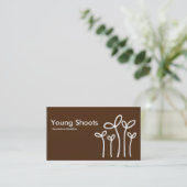 Young Shoots - White op Brown 4d2a10 (alt sides) Visitekaartje (Staand voorkant)