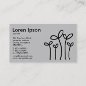 Young Shoots - White op Brown 4d2a10 (alt sides) Visitekaartje (Achterkant)