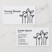 Young Shoots - Zwart op Wit (eierschaal) Visitekaartje (Voorkant / Achterkant)