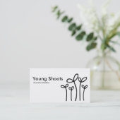 Young Shoots - Zwart op Wit (eierschaal) Visitekaartje (Staand voorkant)