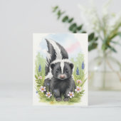 Young Skunk Baby Wild Animals Briefkaart (Staand voorkant)