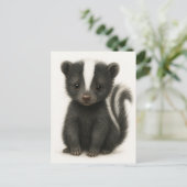 Young Skunk Baby Wild Animals Briefkaart (Staand voorkant)