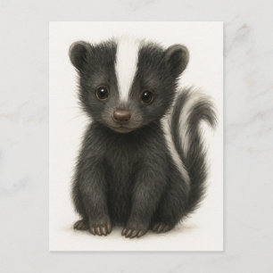 Young Skunk Baby Wild Animals Briefkaart