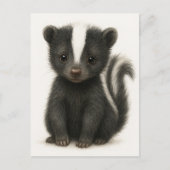 Young Skunk Baby Wild Animals Briefkaart (Voorkant)