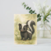 Young Skunk Baby Wild Animals Briefkaart (Staand voorkant)