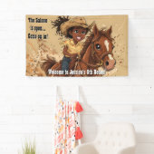 Young Smiling Girl Rides Horse Spandoek (Insitu)