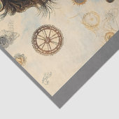 Young Smiling Steampunk Man  P6 Decoupage Tissuepapier (Detail)