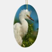 Young Snowy Egret Ornament (Rechts)