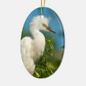 Young Snowy Egret Ornament (Links)
