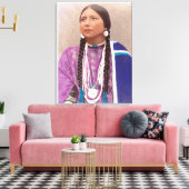 Young Southwest U.S.A. Native American Woman Canvas Afdruk (Insitu (Woonkamer))