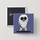 Young Spectacted Owl Button (Voorkant /achterkant)