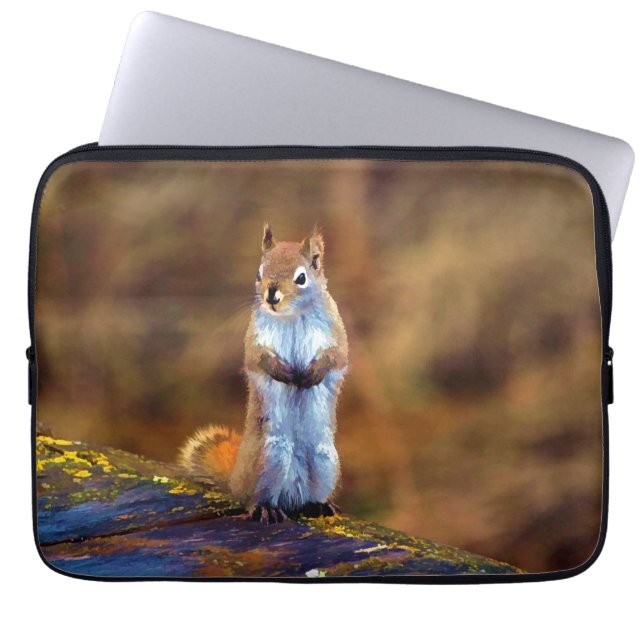 Young Squirrel Standing Tall Laptop Sleeve (Voorkant)