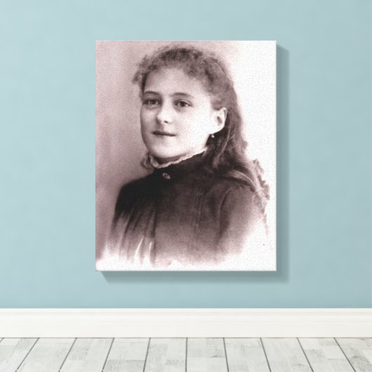 Young St. Therese of Lisieux Canvas Afdruk (Insitu (Houten vloer))