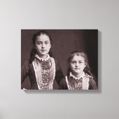 Young St. Therese of Lisieux en zus Celine. Canvas Afdruk (Voorkant)