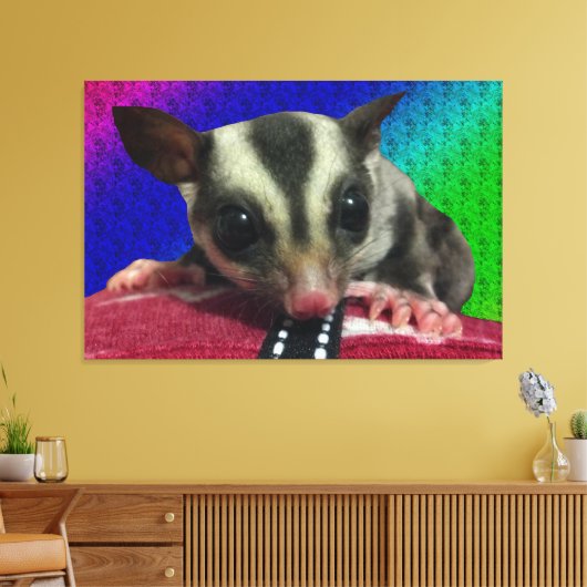 Young Sugar Glider Canvas (Insitu (Woonkamer))